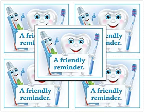 Картички с лазерен напомняне, Картичка С Напомняне за прием при зъболекар. 4 Картички с перфорации за откъсване 4,25 x 5,5 върху хартия с размер 8,5 x 11 от 8-инчов картон. (100