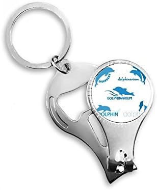 Сините Океански Делфин Биология Ножица За Нокти Халка Ключодържател Отварачка За Бутилки Машина За Рязане
