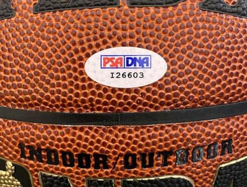 Баскетболен клуб Хюстън Рокетс С АВТОГРАФ Клайд Дрекслър PSA/DNA С АВТОГРАФ на ХОФА - Баскетболни топки с автограф