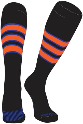 Шарени безрецептурные чорапи за бейзбол, софтбол, футбол КРУША СОКС (C) Черен, Жълт, Оранжев