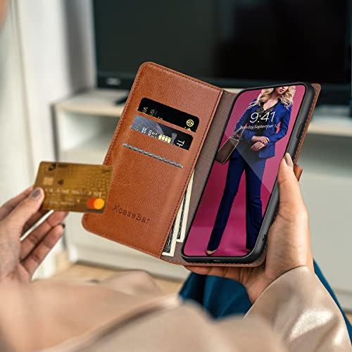 XcaseBar за Google Pixel 6 Pro 5G Чанта-портфейл с 【RFID заключване】 Титуляр за кредитни карти, флип-за награда-Книга Калъф за телефон от изкуствена кожа устойчив на удари Защитен калъф за жени и мъже, за Pixel6Pro
