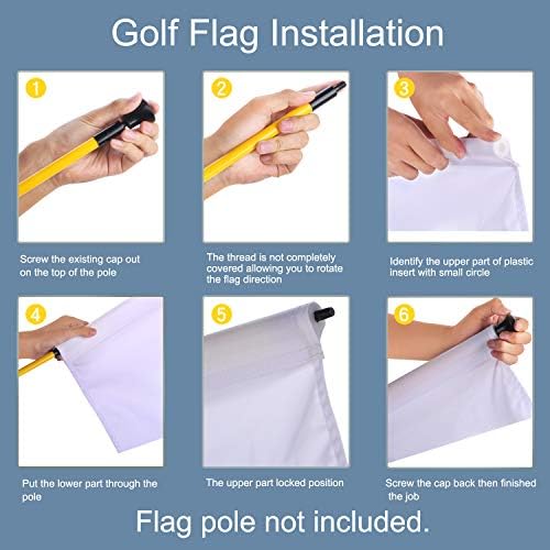 Стандартен флаг KINGTOP за голф с поставена тръбичка, Тренировъчен Пускането Грийн, голф игрище, Тренировъчно игрище за голф, Найлонови Квадратчетата за голф, премиум клас 420D, размер на PGA 14 H 20 L, Празен Червен