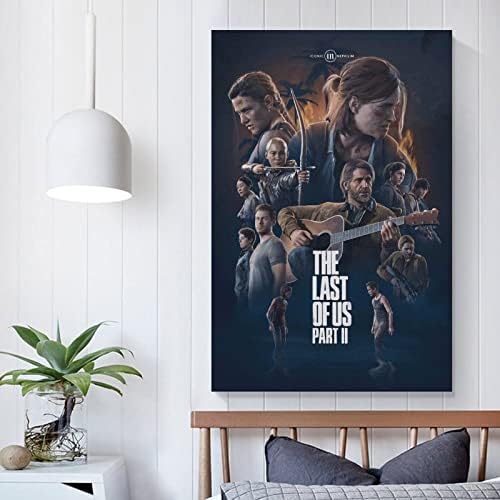 BUJIAN Last of Us Част 2 Художествен Плакат на Платно и Стенни Художествена картина С Принтом Модерен Семеен Декор за Спалня Плакати 12x18 инча (30x45 см)