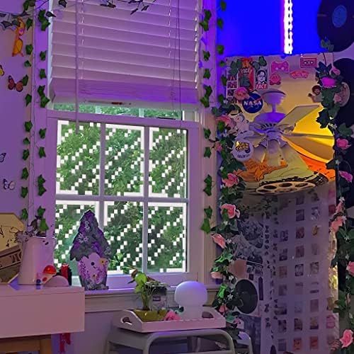 HK Studio, Pixel Art Стикери Дъждовно прозорец, Стикер за хотели, Интериор на стаи за тийнейджъри - Пикселова плакати за смешно декор на стаята, игри стая Декор, Естетически интериор - Опаковка 6 броя по-11 x 13 см