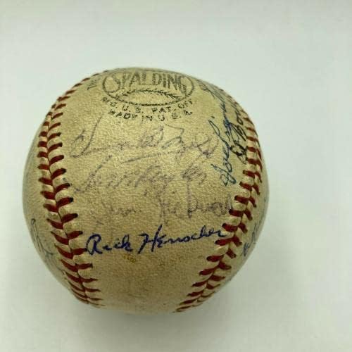 1962 Отборът на Ню Йорк Метс В Първия сезон Подписа бейзболен договор С Гил Ходжесом JSA COA - Бейзболни топки с автографи