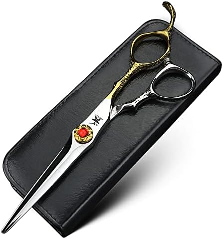 Ножици за коса със Златна и Сребърна дръжка за очила XUANFEN 6-инчов Японски Ножица за подстригване на коса от стомана 440C и филировочные Ножица (Cutting Ножици)