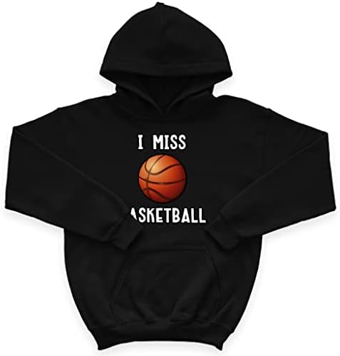 Детска hoody с качулка от порести руно I Miss Баскетбол - Детска hoody с качулка с баскетбольным дизайн - Прохладно hoody с принтом за деца