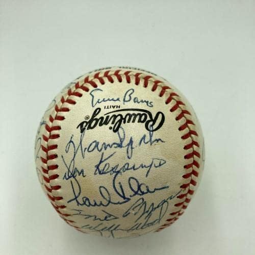 1988 Wrigley Field Equitable Мач на звездите Бейзбол с автограф Ърни Бэнкса JSA COA - Бейзболни топки с автографи