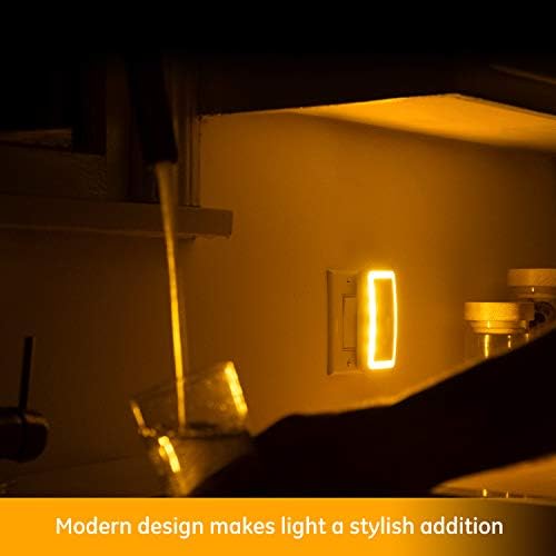 Лека нощ GE home Electrical Enbrighten SleepLite LED Кехлибарен цвят, Штепсельная вилица, Сензор от здрач до зори, Мелатонин, естествен сън, идеален за спалня, детска, баня, 36244, 1 опаковк