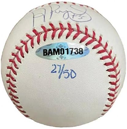 Алберт Пухольс Сейнт Луис Кардиналс е Подписал Бейзболен Горната палуба UDA ООД 27/50 L @@K - Бейзболни топки с автографи