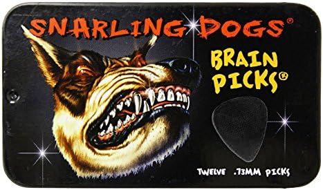 Найлонови медиатори D ' Andrea Snarling Dog Brain 12 Бр. в Тенекиен кутия (Черен, 0,88 mm)