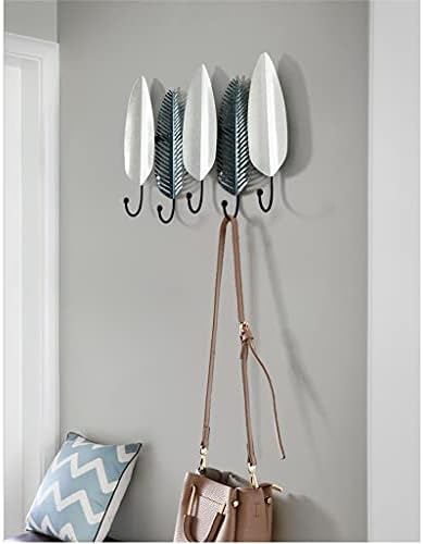 QUUL Скандинавски Декоративен куката от ковано желязо, монтиран на стената Кука за дрехи на верандата, Кука за Шапки, Една кука за ключове, рамка, която да закачалка (Цвят: OneColor, Размер: L)