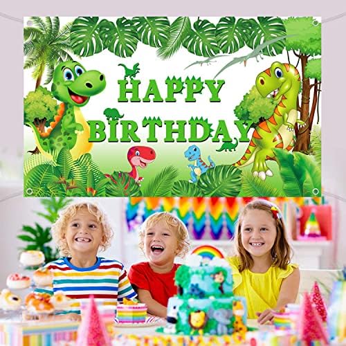 Аксесоари за декорация на партита с Динозавром, Акварел Фон за парти в чест на рождения Ден на Динозавър за Деца, Момичета, Момчета, Банер с участието на Динозавър, Р