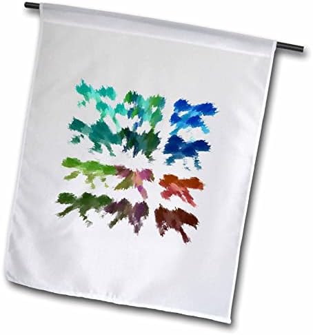 Триизмерно изображение на абстрактното размытого лук в синьо, аквамариновых и кафяви цветове - Flags (fl_355212_2)