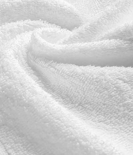 Комплект Памучни Хавлиени кърпи Бели 24 x 48 Опаковка от 6 Ультрамягких Памучни Хавлиени кърпи, Бели на цвят, С висока попиваща способност За ежедневна употреба Кърпи за баня е Идеално за край басейна, домашен