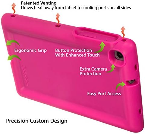 BobjGear Bobj Здрав калъф за таблет Samsung Galaxy Tab A 8.4 (2020 Г.) SM-T307U, удобен за деца (страхотна малина)