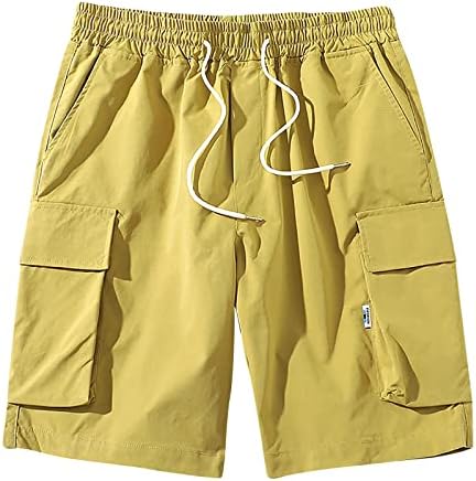 Мъжки къси панталони RTRDE, летни шорти-карго, свободни ежедневни шорти за бягане с множество джобове за съвсем малък
