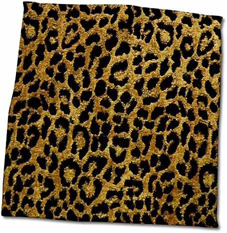 Кърпи 3dRose RAB Rockabilly със златист металликом и черен леопардовым принтом - twl-25494-1)