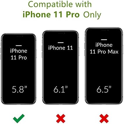 Чанта-портфейл Jaorty по рамото за iPhone 11 Pro с отделение за карти памет, Калъф-книжка с магнитна панти капак за iPhone 11 Pro, Чанта с цип от изкуствена кожа с подвижна каишка 5,8 (Розово злато)