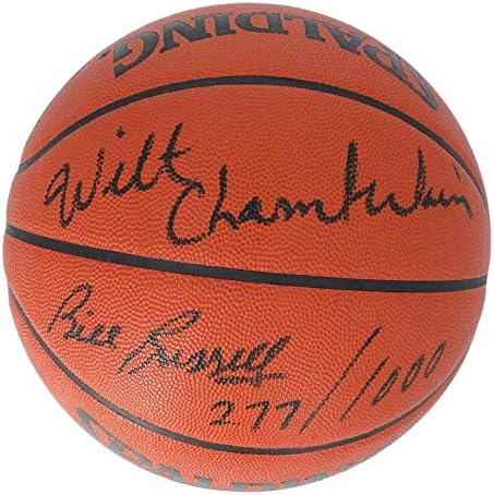 Уилт Чембърлейн и Бил Ръсел подписа Договор с JSA по Баскетбол в Официалната игра НБА Баскетболни топки с автографи