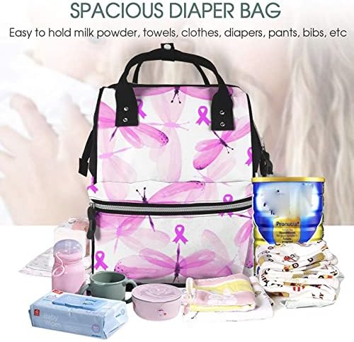 Раница-чанта за памперси водно Конче с лента от рак на млечната жлеза, Многофункционална Детска чанта, Чанта за памперси за бременни, по-Голям Капацитет, Водоустойчив, здрав и Стилен, за жени и за мъже
