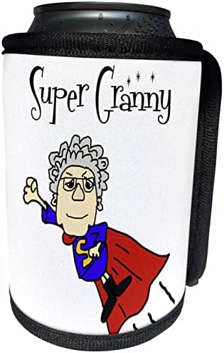 3dRose Забавно Сладко Супер Баба, Летяща баба супергерой. - Опаковки за бутилки-охладители (cc-360538-1)