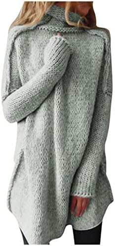 Жена Пуловер, Пуловери, Свободни Блузи с Дълъг Ръкав, Монофонични Топло Вязаный Пуловер с Ворсистым Деколте, Пуловери
