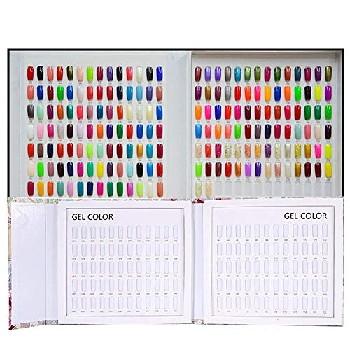диаграма на дисплей цвят на ноктите xuuyuu, Дъска за демонстрация на Лак за нокти 120 Цвята, 2 Стил, колекция от Книги За Демонстрация Дизайн нокти в Професионален Салон (Покритието на образец)