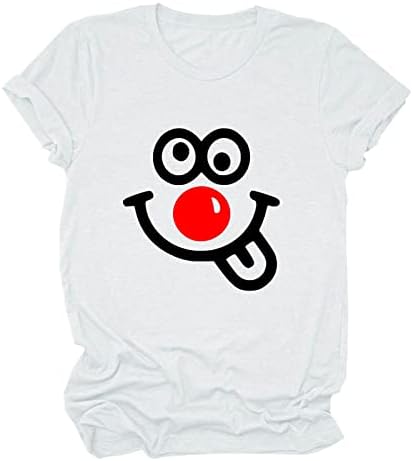 Тениска за Жени С Хубави Анимационни Принтом Топ с кръгло деколте, Ежедневни тениски с Къс Ръкав, Свободната Графична Тениска