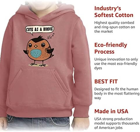 Hoody-Пуловер за деца Сладко As a Birdie - Hoody с Модел от Порести руно - Забавно hoody за деца