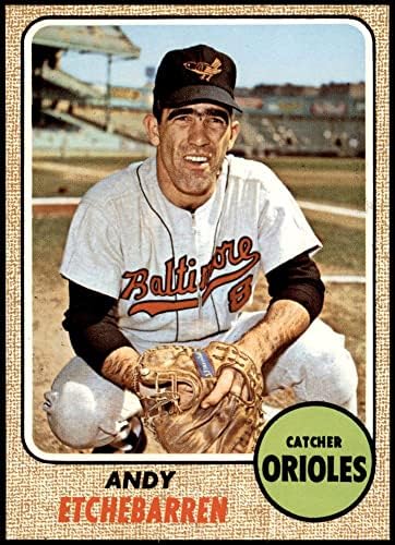 1968 Topps 204 Анди Этчебаррен Балтимор Ориълс (Бейзболна картичка) Ню Йорк / MT Orioles
