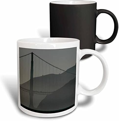Керамична чаша 3dRose Golden Gate Bridge at sunrise, 15 грама, Бяла